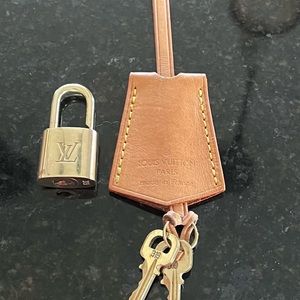 LOUIS VUITTON Clochette Key Bell, Lock & 2 Keys Vintage